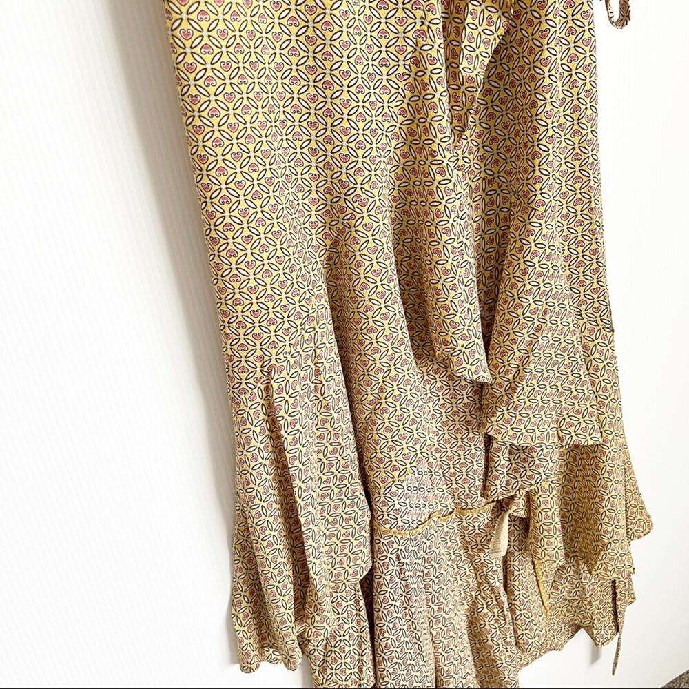 Max Studio Olive Green Ruffle Wrap Maxi Dress - Picture 5 of 13